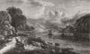 FRANCE. Yoke of Draught Oxen, on the Moselle 1853 old antique print picture