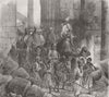 EGYPT. Royals leaving Hall of Columns, Karnak 1862 old antique print picture