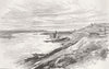 SERBIA. Ft of Belgrade, confluence of Danube & Save 1876 old antique print