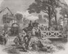 NETHERLANDS. Fire at Enschede. Blankets for homeless 1862 old antique print