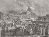 GEORGIA. The Square of the Bazaar, Tblisi 1855 old antique print picture