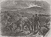 UKRAINE. Explosion of French Magazine, Mamelon 1855 old antique print picture