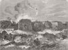 UKRAINE. Sevastopol. 21-gun battery-Look out! Mortar 1855 old antique print