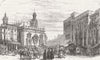 SPAIN. market, Valencia-From Chapuy, L'Espagne 1872 old antique print picture