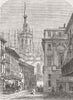 ITALY. Milano, Cathedral, from Strada Orientale 1872 old antique print picture