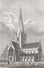 IRELAND. The New Cathedral, Tuam 1876 old antique vintage print picture