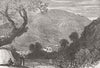 ISRAEL. Palestine. Mount Ebal & Shechem(Nablous) 1874 old antique print