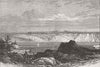 ISRAEL. Palestine. Sea of Galilee 1874 old antique vintage print picture