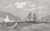 ITALY. The whirlpool of Charybdis 1863 old antique vintage print picture