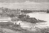 TENNESSEE. Floods. Cumberland River, Clarksville 1874 old antique print