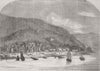 UKRAINE. Yalta, Crimea 1856 old antique vintage print picture