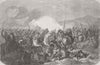 UKRAINE. Chasseurs charging Cossacks, Baidar Valley 1856 old antique print