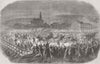 FRANCE. Torchlit arrival, Prince Napoleon, Kongsberg 1856 old antique print