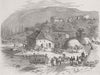 UKRAINE. Landing place, Balaklava 1856 old antique vintage print picture