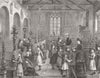 WESTMORELAND. Grasmere, Decorating Church 1879 old antique print picture