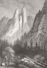 CALIFORNIA. Yosemite Valley. Cathedral Rocks 1876 old antique print picture