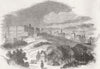 SPAIN. Madrid, with the Royal Palace 1843 old antique vintage print picture
