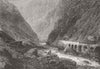 RUSSIA. Vladikavkaz Rd, Russian Caucasus 1877 old antique print picture