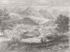 NEVADA. Washoe. Gold Hill, Mount Davidson & Ophir Rd 1862 antique print