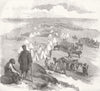 UKRAINE. English Camp nr Toula, Crimea 1854 old antique vintage print picture