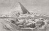 EGYPT. Gt Pyramind, Sphinx, Giza & excavations 1862 old antique print picture