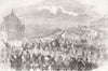 SPAIN. Public entry of Espartero into Madrid 1854 old antique print picture
