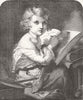 ARTISTS. Youthful artist 1854 old antique vintage print picture