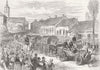 SERBIA. English Surgeons going to fight, Aleksinac 1876 old antique print