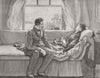 ROMANCE. Put your hand on mine & leave it there 1882 old antique print picture