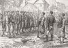 SERBIA. War. Roll-Call of volunteers, Ivanjica 1876 old antique print picture