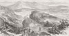 SERBIA. War. Turkish March, Aleksinac-View nr Linenci 1876 old antique print