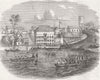 SIERRA LEONE. Departure of Ex-Gov from Freetown  1854 old antique print