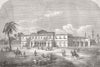 EGYPT. Egyptian Railway station, Alexandria 1858 old antique print picture