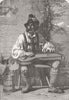 AUSTRIA. A Tyrolese Composer 1854 old antique vintage print picture
