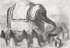 INDIA. Sacred Elephant choosing Rajah wife, Nagpur 1846 old antique print