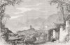 ITALY. Bellagio, from Menaggio, Lake Como 1857 old antique print picture
