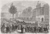 BELGIUM. King Leopold at the Palace, Brussels 1862 antique print picture