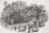 DERBYS. Chatsworth Conservatory-Aquatic Walk 1846 old antique print picture