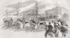 CUMBS. Kendal annual Steeplechase-Start 1846 old antique vintage print picture