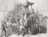 PAKISTAN. Maharajah on Elephant 1846 old antique vintage print picture