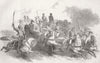 INDIA. Bengal horses artillery 1849 old antique vintage print picture
