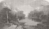 LANDSCAPES. The deserted 1849 old antique vintage print picture