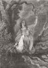 PRETTY LADIES. Ophelia 1849 old antique vintage print picture