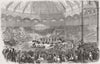FRANCE. Lottery draw, Circus, Champs Elysees, Paris 1851 old antique print