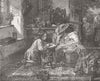 CHILDREN. Benjamin West's 1st effort, art 1849 old antique print picture