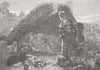 CHILDREN. A cabin in a vineyard 1854 old antique vintage print picture