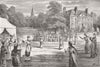 SUSSEX. Game of Stoolball-match, Horsham Park 1881 old antique print picture