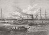JAPAN. Boarding of Govt troops for Satsuma, Yokohama 1877 old antique print