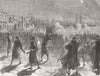 ISTANBUL. Eclipse. Shooting to frighten evil spirit 1877 old antique print