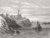 TURKEY. Lighthouse, European Side of Bosphorus 1877 old antique print picture